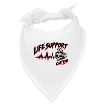 Life Support Skull Coffee Tee - Bandana - Weiß - Vorne