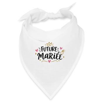 Fröhliche gekrönte Braut in spe. - Bandana - Weiß - Vorne