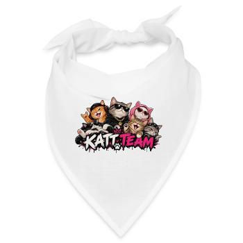 Katzenteam: Rock Cats - Bandana - Weiß - Vorne