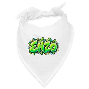 ENZO in Graffiti: das Geschenk, das das Feuer entfacht! - Bandana - Weiß - Vorne