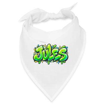JULES in Graffiti: der Name, der die Serie ausmacht! - Bandana - Weiß - Vorne