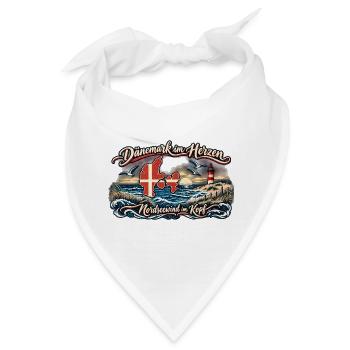 Dänemark im Herzen – Nordsee Wind - Bandana - Weiß - Vorne