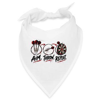 Dart Dartspieler One hundred eighty Dartpfeile - Bandana - Weiß - Vorne
