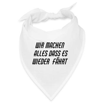 Werkstatt Slogan  - Bandana - Weiß - Vorne