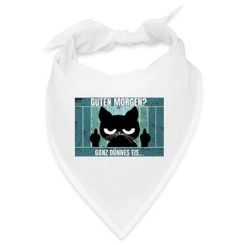 Katze Morgenmuffel - Bandana - Weiß - Vorne