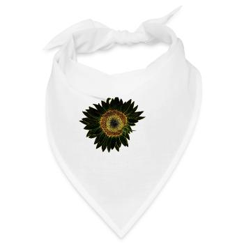 Leuchtende Sonnenblume Icon - Bandana - Weiß - Vorne