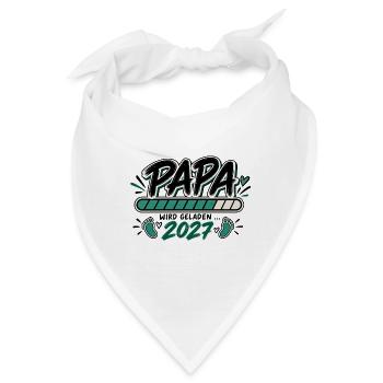 Papa wird geladen 2027 - Geschenk werdender Vater - Bandana - Weiß - Vorne