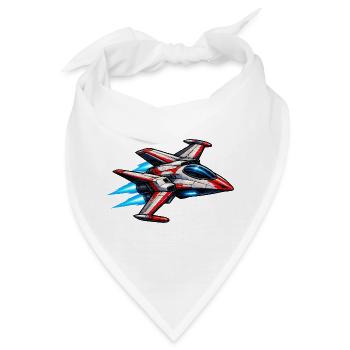 Raumschiff Fantasy Weltraum - Bandana - Weiß - Vorne