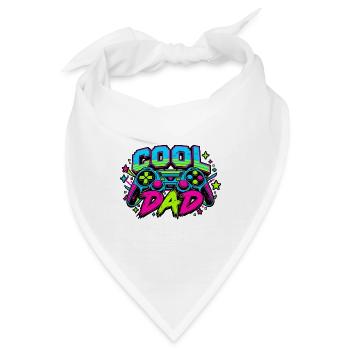 Retro Papa Neon Gaming - Bandana - Weiß - Vorne