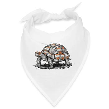 Disketten Schildkröte - Bandana - Weiß - Vorne