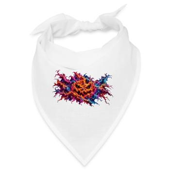 Kürbisnebel – Kosmisches Halloween - Bandana - Weiß - Vorne