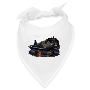 Flightmare – Verfluchtes Vintage-Flugzeug, Halloween - Bandana - Weiß - Vorne