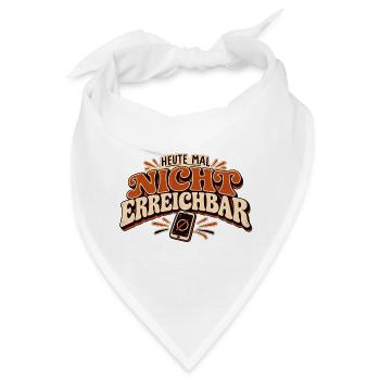 Heute mal nicht erreichbar – Offline Retro Spruch - Bandana - Weiß - Vorne