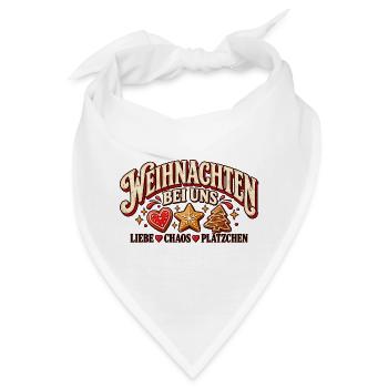 Weihnachten bei uns – Liebe Chaos Plätzchen - Bandana - Weiß - Vorne