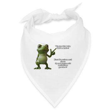 Grüner Frosch zum Thema Tattoo - Bandana - Weiß - Vorne