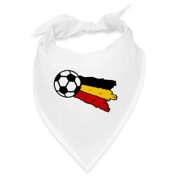 Fußballflagge Belgien - Bandana - Weiß - Vorne