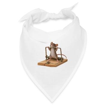 Maus mit Problem. - Bandana - Weiß - Vorne