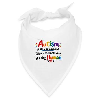 Autismus Akzeptanz Regenbogen Design - Bandana - Weiß - Vorne