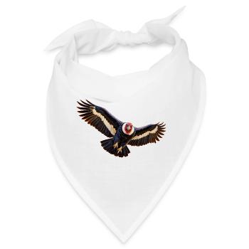 Condor im Flug - Bandana - Weiß - Vorne