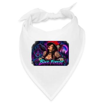 Neon Schwarzwald Pinup - Bandana - Weiß - Vorne