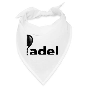 Padel Logo | Minimalistisches Schläger Design - Bandana - Weiß - Vorne
