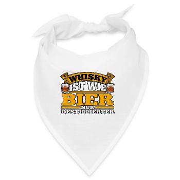 Whisky wie Bier Destilliert - Bandana - Weiß - Vorne