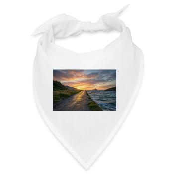 Sonnenuntergang auf dem Küstenweg - Bandana - Weiß - Vorne