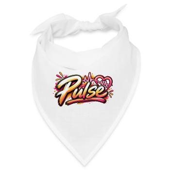 Pulse Graffiti Herz Neonschrift - Bandana - Weiß - Vorne