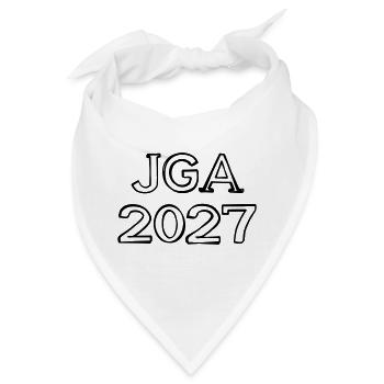 JGA 2027 Schriftzug handgezeichnet - Bandana - Weiß - Vorne