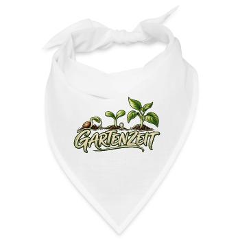 Gartenliebe Line Art Geschenk für Gärtner - Bandana - Weiß - Vorne