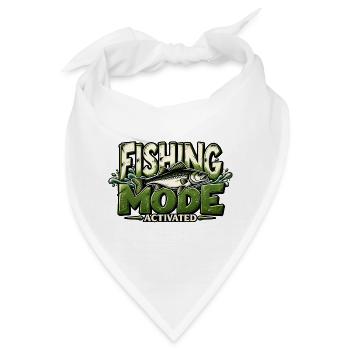 Fishing Mode Activated Angeln Angler Geschenkidee - Bandana - Weiß - Vorne