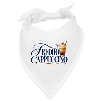 Freddo Cappuccino Schrift mit Eiskaffee - Bandana - Weiß - Vorne