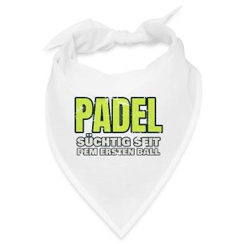 Padel - süchtig seit dem ersten Ball - Vintage - Bandana - Weiß - Vorne