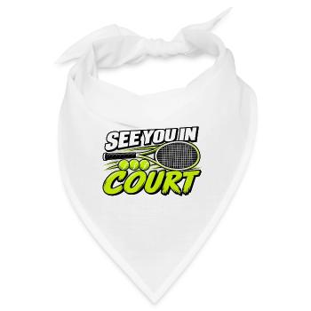 Lustiges Tennis Wir sehen uns auf dem Feld Spieler-Liebhaberkunst - Bandana - Weiß - Vorne