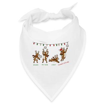 Volleyball Weihnachten Rentiere Lustiges Geschenk - Bandana - Weiß - Vorne