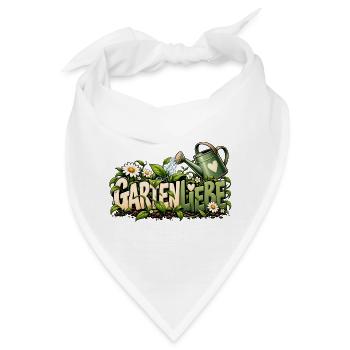 Gartenliebe mit Herz Liebevolle Geschenkidee  - Bandana - Weiß - Vorne