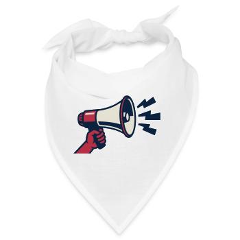 Rotes Megafon Ultras Logo - Bandana - Weiß - Vorne