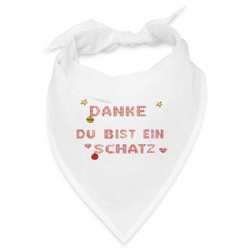 du bist ein Schatz - Bandana - Weiß - Vorne