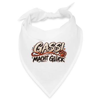 Hundeliebe Gassizeit Geschenk für Hundehalter - Bandana - Weiß - Vorne