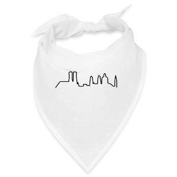 München - Munich - skyline - Bandana - Weiß - Vorne