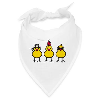 Three Chicks - Bandana - Weiß - Vorne
