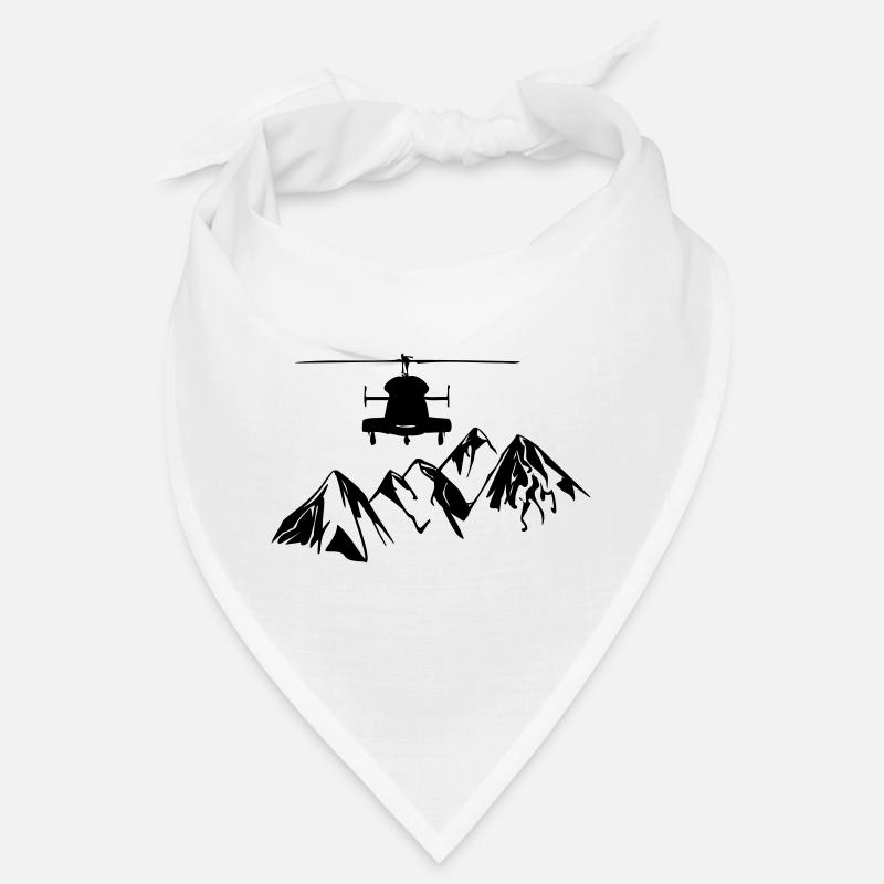 Helicopter with mountains Bandana
