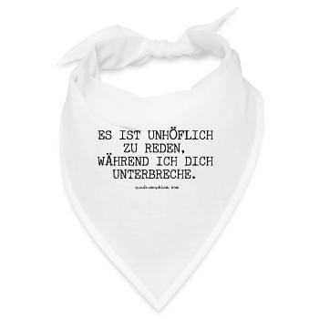 unhöflich zu reden - Bandana - Weiß - Vorne