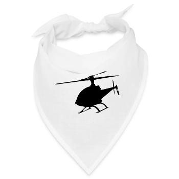 hubschrauber - Bandana - Weiß - Vorne