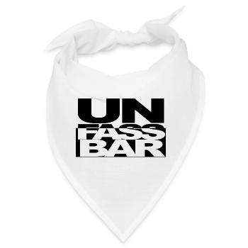 UNFASSBAR negativ - Bandana - Weiß - Vorne
