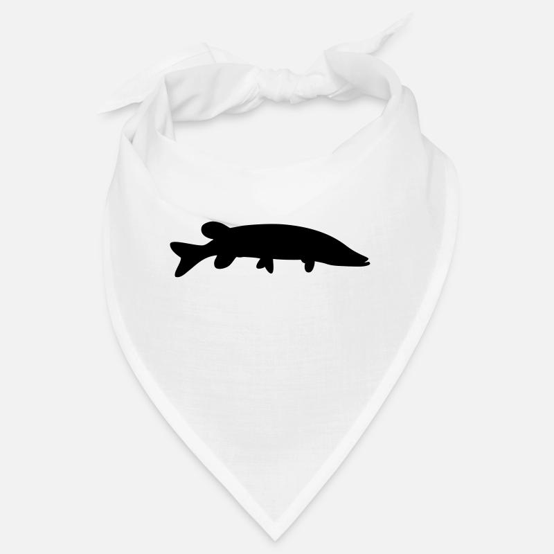Silhouette de poisson brochet Bandana