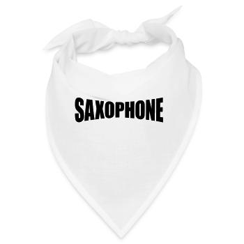 saxophon - Bandana - Weiß - Vorne