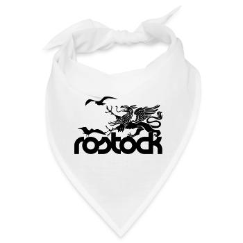 Rostock - Greif und Möwen - Bandana - Weiß - Vorne