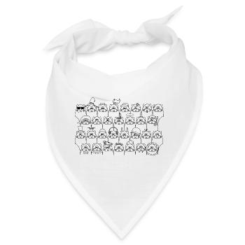 Lustige Katzen - Funny cats - Bandana - Weiß - Vorne