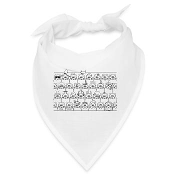 Funny Cats - Lustige Katzen - Bandana - Weiß - Vorne